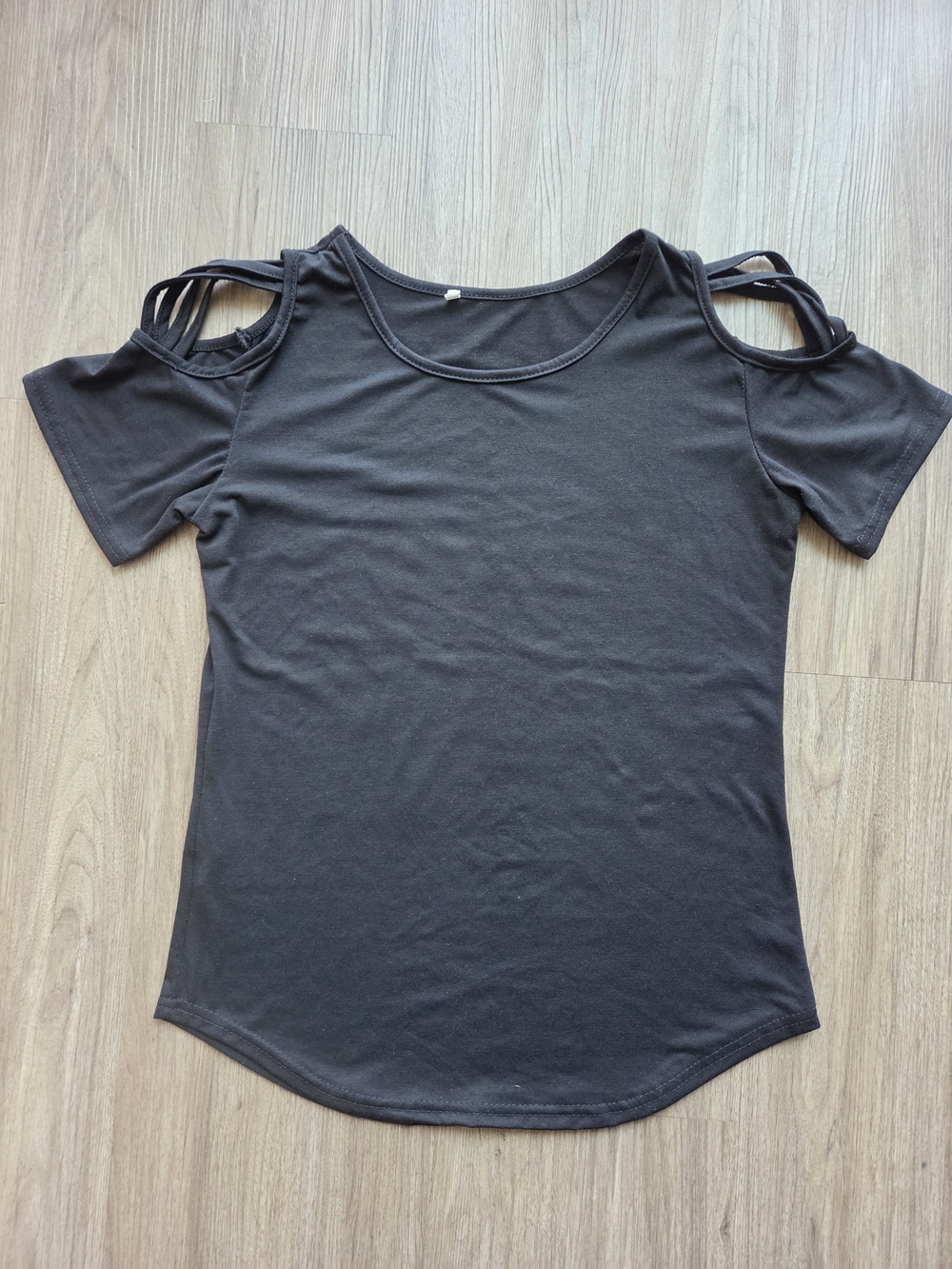 Summer Women Short Sleeve Strappy Cold Shoulder Casual T-Shirt Tops Blouses BLA